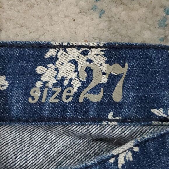 J. Crew Cropped Matchstick in Indigo Floral Size 27 - Picture 11 of 12